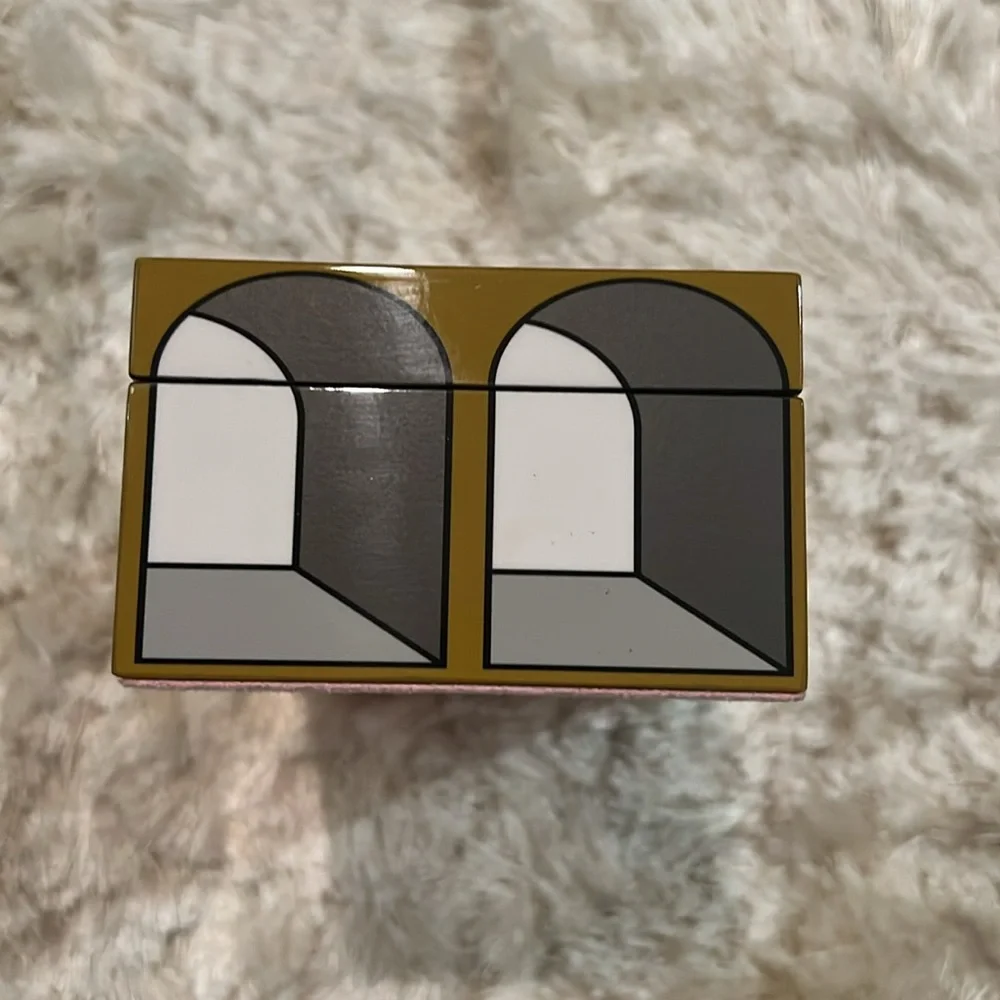 Jonathan Adler Lacquer Arcade Small Box in Gray/Yellow